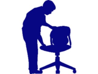 Sticker Custom Preview Image #102547 People Silhouettes Man Chair