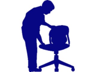 Sticker Custom Preview Image #102547 People Silhouettes Man Chair