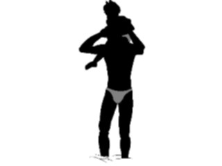 Sticker Custom Preview Image #102548 People Silhouettes Man Childat Beach