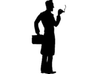 Sticker Custom Preview Image #102553 People Silhouettes Man Holding Cigar