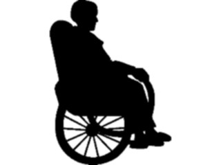 Sticker Custom Preview Image #102559 People Silhouettes Manin Wheelchair1