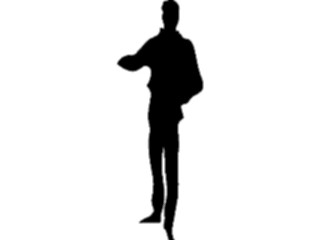 Sticker Custom Preview Image #102563 People Silhouettes Man Leaning1