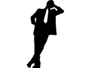 Sticker Custom Preview Image #102564 People Silhouettes Man Leaning2