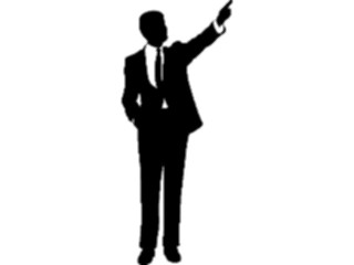 Sticker Custom Preview Image #102569 People Silhouettes Man Pointing