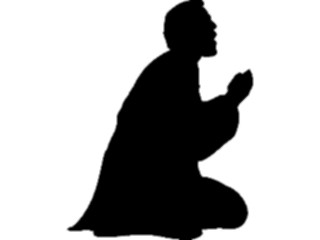 Sticker Custom Preview Image #102570 People Silhouettes Man Praying