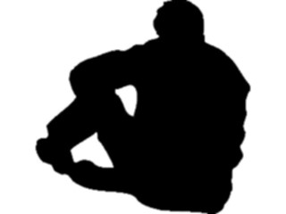 Sticker Custom Preview Image #102574 People Silhouettes Man Sitting3