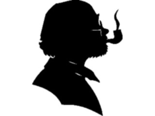 Sticker Custom Preview Image #102576 People Silhouettes Man Smoking Pipe