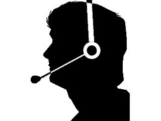 Sticker Custom Preview Image #102593 People Silhouettes Manwith Headset