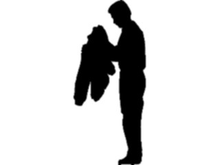 Sticker Custom Preview Image #102595 People Silhouettes Manwith Jacket