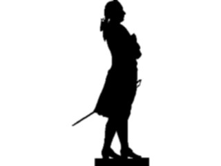 Sticker Custom Preview Image #102600 People Silhouettes Manwith Sword1