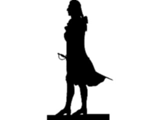 Sticker Custom Preview Image #102601 People Silhouettes Manwith Sword2