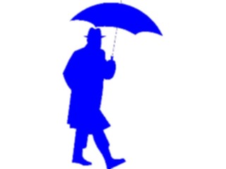 Sticker Custom Preview Image #102602 People Silhouettes Manwith Umbrella1