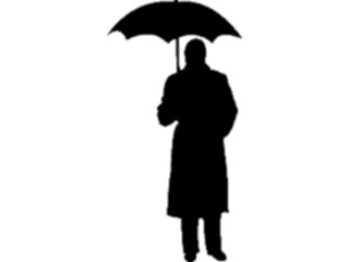 Sticker Custom Preview Image #102604 People Silhouettes Manwith Umbrella3