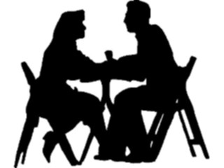 Sticker Custom Preview Image #102609 People Silhouettes Man Woman Sitting