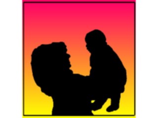 Sticker Custom Preview Image #102618 People Silhouettes Mother Holding Child2