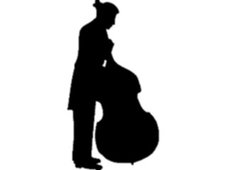 Sticker Custom Preview Image #102619 People Silhouettes Musician