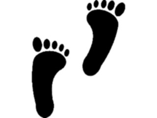 Sticker Custom Preview Image #102625 People Silhouettes Pairof Footprints