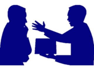 Sticker Custom Preview Image #102632 People Silhouettes People Talking1