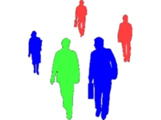 Sticker Custom Preview Image #102634 People Silhouettes People Walking1