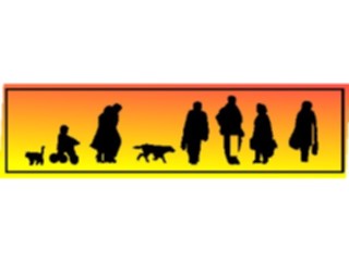 Sticker Custom Preview Image #102635 People Silhouettes People Walking2