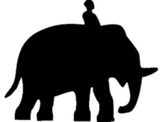 Sticker Custom Preview Image #102638 People Silhouettes Personon Elephant