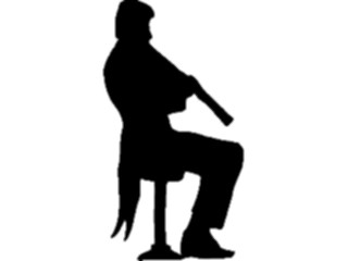 Sticker Custom Preview Image #102644 People Silhouettes Playing Clarinet