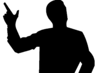 Sticker Custom Preview Image #102646 People Silhouettes Pointing Finger