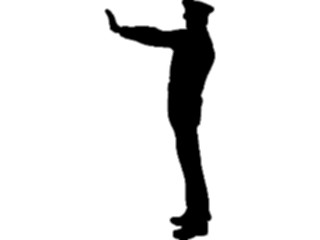 Sticker Custom Preview Image #102647 People Silhouettes Policeman