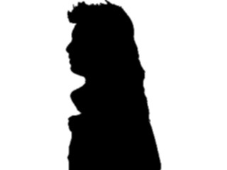 Sticker Custom Preview Image #102672 People Silhouettes Profile Woman2