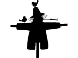 Sticker Custom Preview Image #102694 People Silhouettes Scarecrow