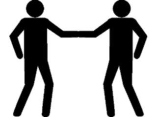 Sticker Custom Preview Image #102700 People Silhouettes Shaking Hands1