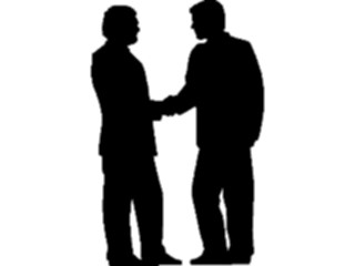 Sticker Custom Preview Image #102701 People Silhouettes Shaking Hands2