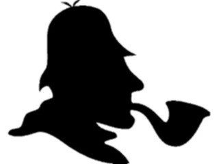 Sticker Custom Preview Image #102702 People Silhouettes Sherlock Holmes