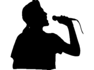 Sticker Custom Preview Image #102709 People Silhouettes Singer1