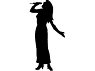 Sticker Custom Preview Image #102710 People Silhouettes Singer2