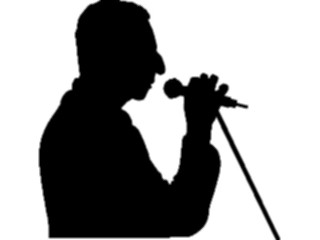 Sticker Custom Preview Image #102711 People Silhouettes Singer3