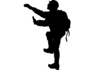 Sticker Custom Preview Image #102718 People Silhouettes Soldier Climbing