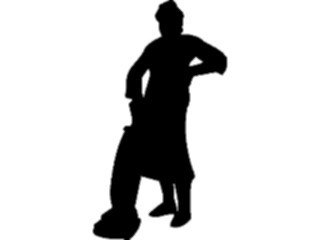 Sticker Custom Preview Image #102748 People Silhouettes Vacuuming1