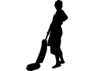 Sticker Custom Preview Image #102749 People Silhouettes Vacuuming2