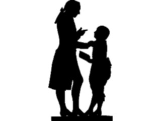 Sticker Custom Preview Image #102751 People Silhouettes Victorian Father Child