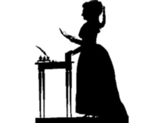 Sticker Custom Preview Image #102754 People Silhouettes Victorian Woman1