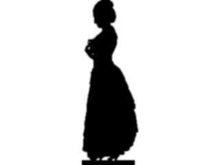 Sticker Custom Preview Image #102755 People Silhouettes Victorian Woman2