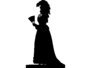 Sticker Custom Preview Image #102756 People Silhouettes Victorian Woman3