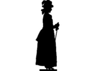 Sticker Custom Preview Image #102757 People Silhouettes Victorian Woman4