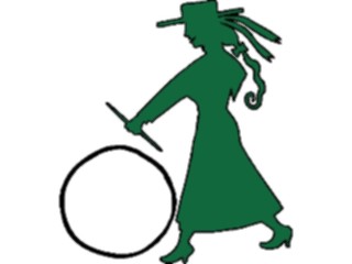 Sticker Custom Preview Image #102759 People Silhouettes Victorian Woman6