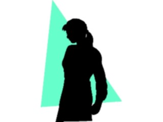 Sticker Custom Preview Image #102772 People Silhouettes Woman06