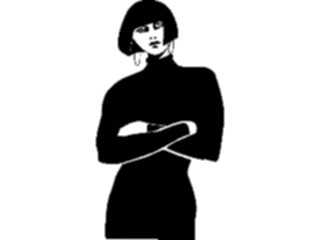 Sticker Custom Preview Image #102787 People Silhouettes Woman Arms Crossed