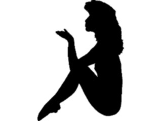 Sticker Custom Preview Image #102788 People Silhouettes Woman Blowing Kiss