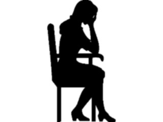 Sticker Custom Preview Image #102790 People Silhouettes Woman Distraught