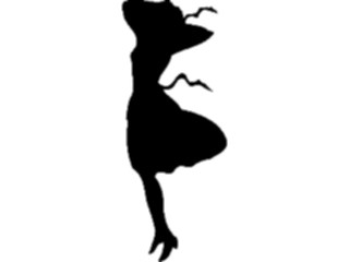 Sticker Custom Preview Image #102795 People Silhouettes Womanin Dress